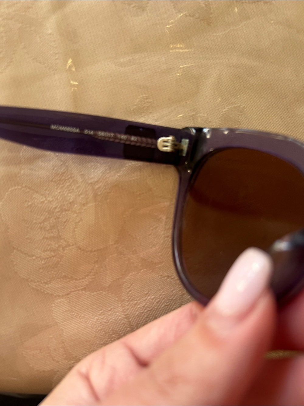 MCM Purple Sunglass Temple Arm with Subtle Logo - Picture 5 of 7